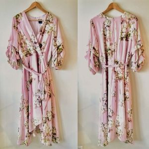 💗Feminine Flirty Pink Floral Dress sz12